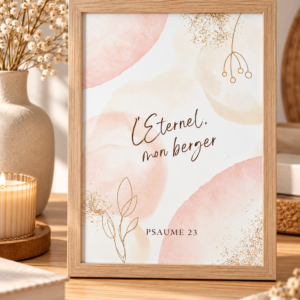 Cadre "L'Eternel est mon berger" Ps.23