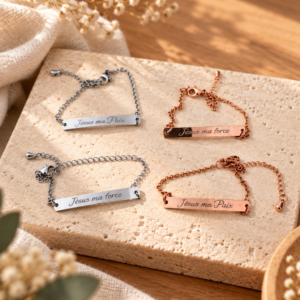 Bracelet Gourmette – Collection Jésus mon / ma…