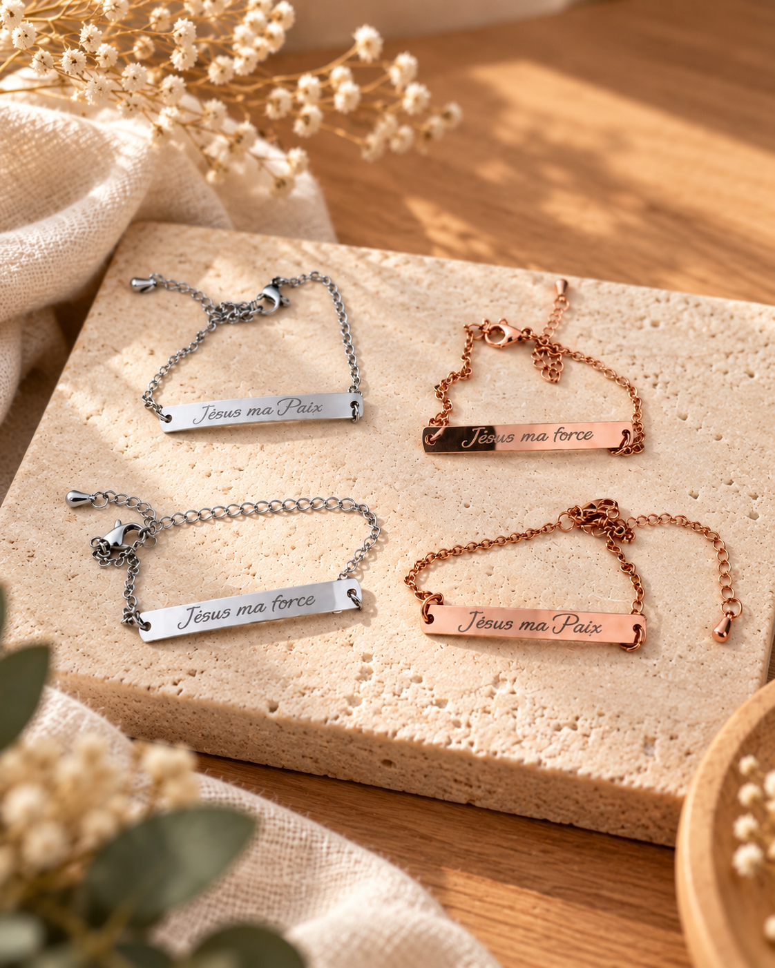 Bracelet Gourmette – Collection Jésus mon / ma…