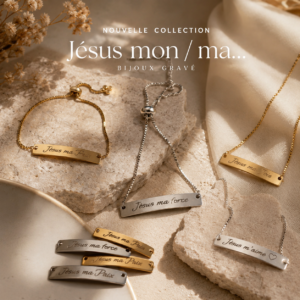 Bracelet gravé – Collection Jésus mon / ma…